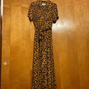 Anthropologie Leopard Maxi Dress